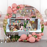 Alt LKW Blumen Bunt Eier Runden Ostern Hintergrund